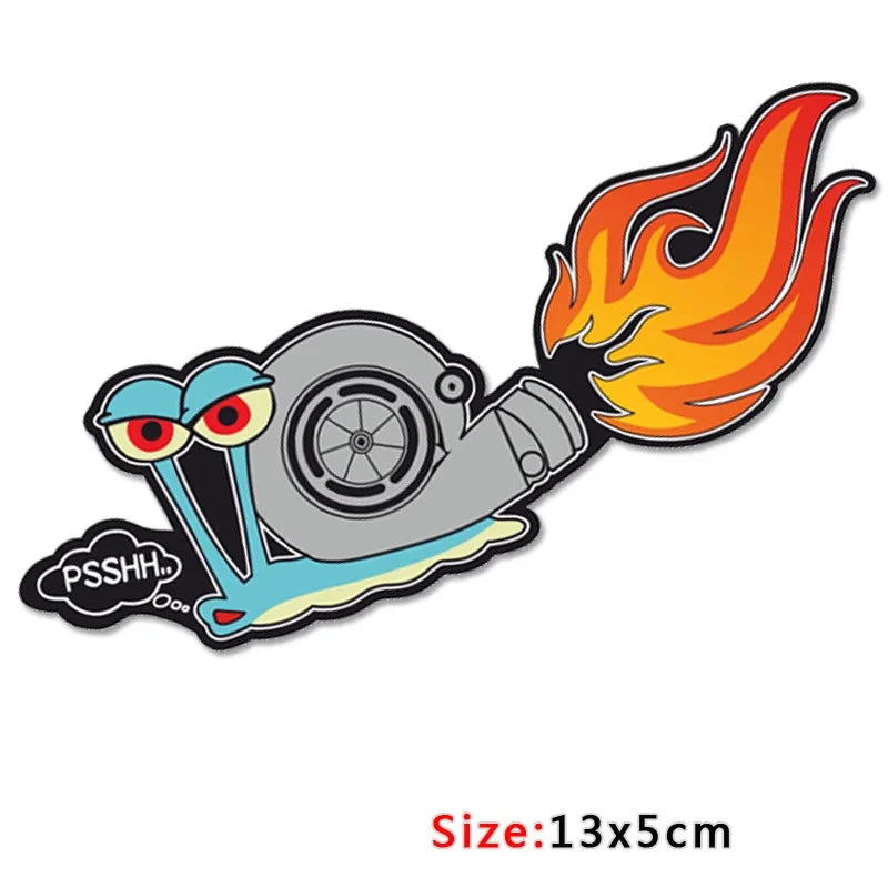 Klassisches Design lustige psshh Schnecken turbine Aufkleber Renn aufkleber Auto Aufkleber Dekoration