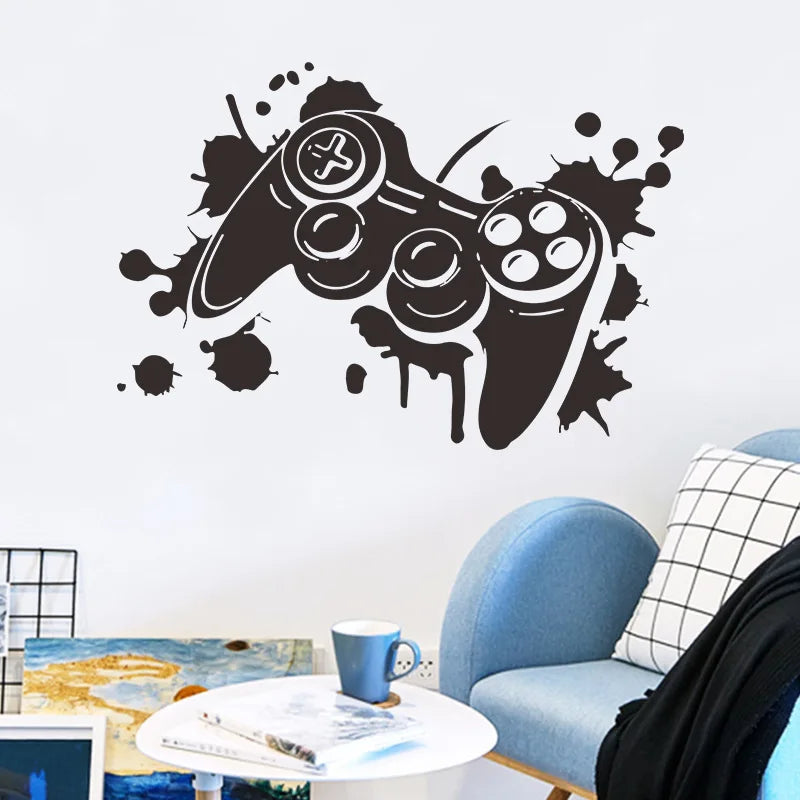 3D-Vinyl-Wandkunst, coole Spielkonsolen-Wandaufkleber für Zuhause, Jungen, Schlafzimmer, Kinder, Gaming, Zimmer, E-Sport, Gamer Zone, Dekoration, Poster