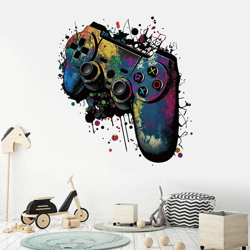 Coole E-Sport-Spielekonsole, 3D-Wandaufkleber