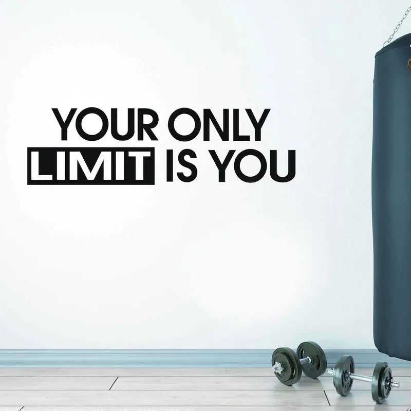 Ihre Einzige Grenze Ist Sie Zitate Gym Studio Decor Wand Aufkleber Home Gym Fitness Decals Motivations Training Tapete Wandmalereien 4890
