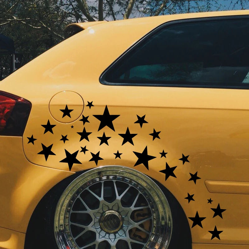 Reflektierender Autoaufkleber mit fünfzackigem Stern, kreativer Vinyl-Aufkleber für Laptop, Motorrad, wasserdicht und langlebig