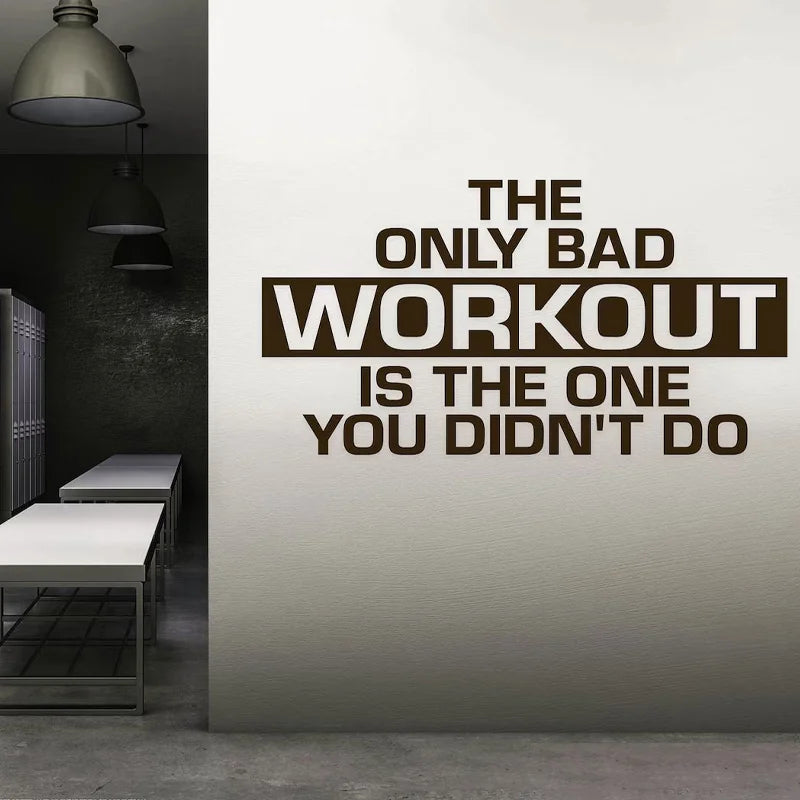 The Only Bad Workout Is The One Gym Zitate Wandaufkleber Vinyl Home Gym Motivation Fitness Center Soyunma Room Aufkleber Wandbild Q056
