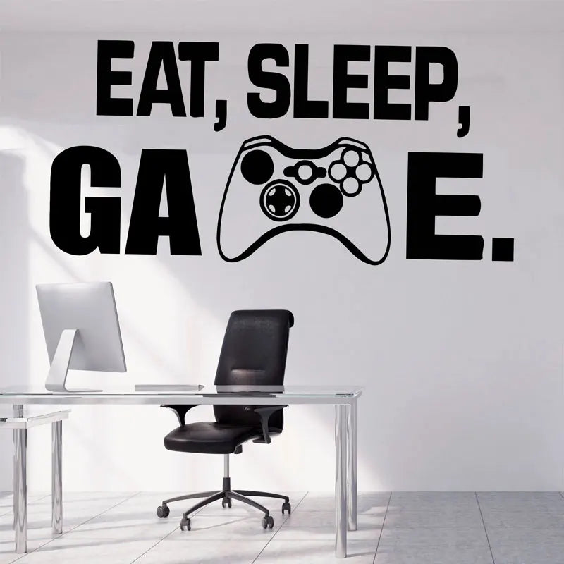 Geschnitzte Gamer Wand Aufkleber Vinyl Wandbild Tapete Für Kinder Jungen Zimmer Dekoration Decals Ps4 Gaming Poster Dekor Tür Aufkleber