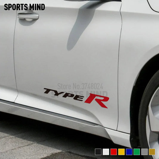 2-teiliges anpassbares Auto-Styling JDM für Honda Accord Civic TYPER CRV TYPE R Zubehör Autoaufkleber