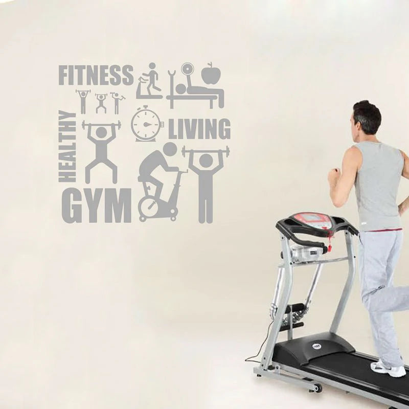 Übung Aufkleber Gym Wandtattoo Aufkleber Sport Motivation Fitness Gym Wandbild Kunst Aufkleber Heimdekoration