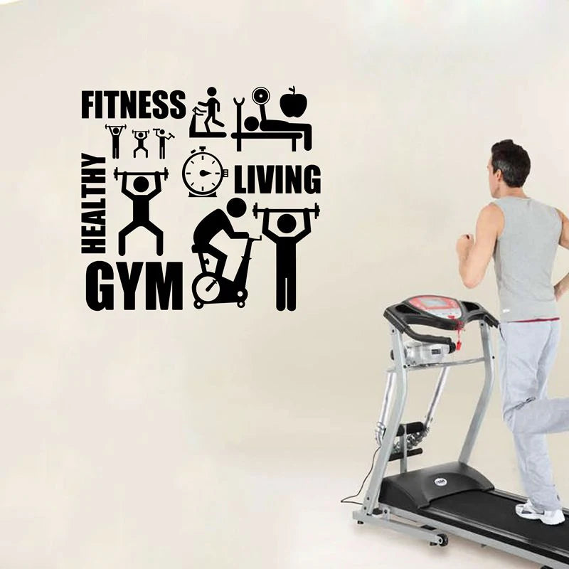 Übung Aufkleber Gym Wandtattoo Aufkleber Sport Motivation Fitness Gym Wandbild Kunst Aufkleber Heimdekoration