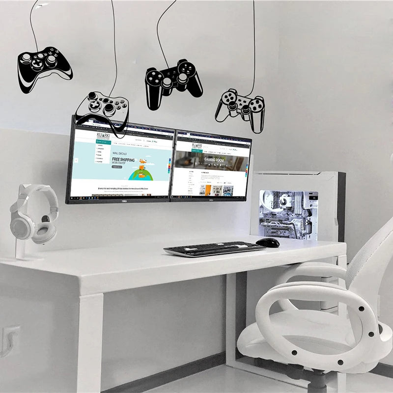 4 Stücke Spiel Controller Wandaufkleber Spielzimmer Ps Joystick Video Gaming Zone Gamer Xbox Wandtattoo Kinderzimmer Vinyl Wohnkultur