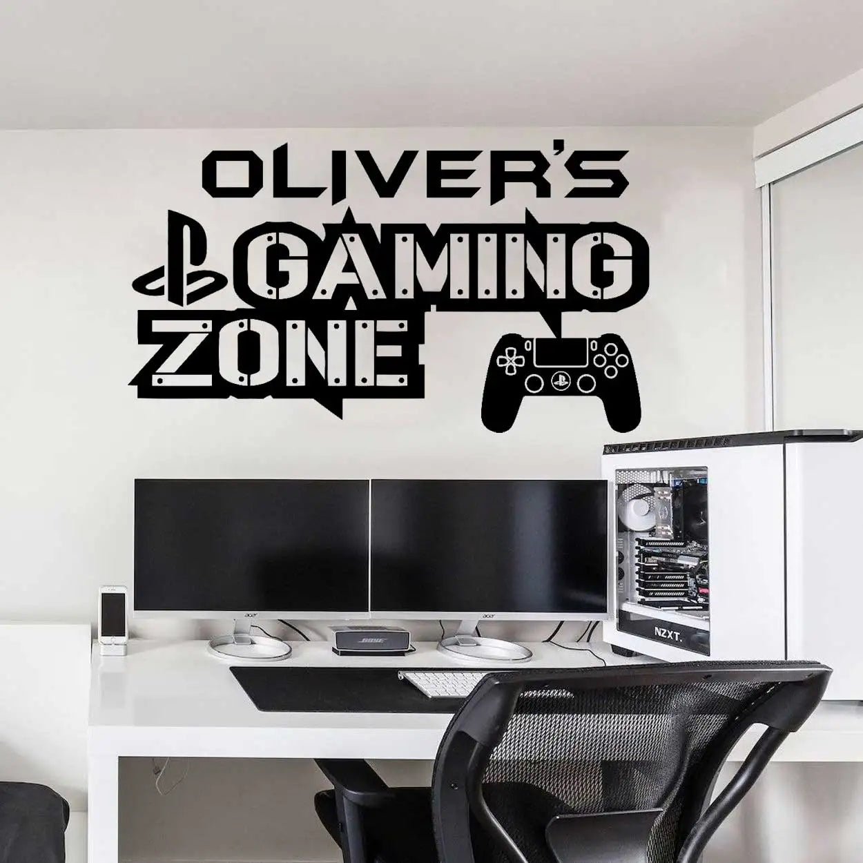Anpassbare name Spiel zimmer wand aufkleber Internet cafe spiel studio Spiel fans raum dekoration vinyl wand aufkleber geburtstag geschenk YX01
