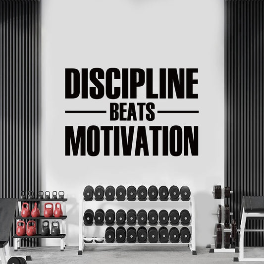 Große Disziplin Beats Motivation Fitness Gym Wandaufkleber