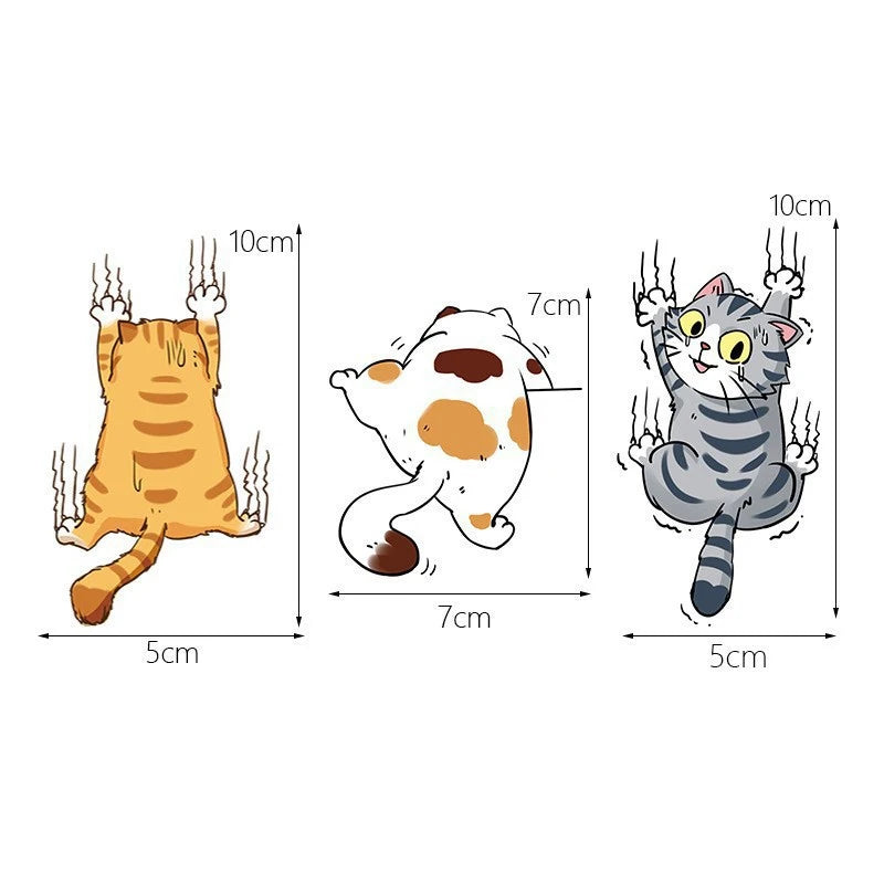 3 stücke Lustige Haustier Katze Auto Aufkleber Klettern Katzen Tier Styling Aufklebe