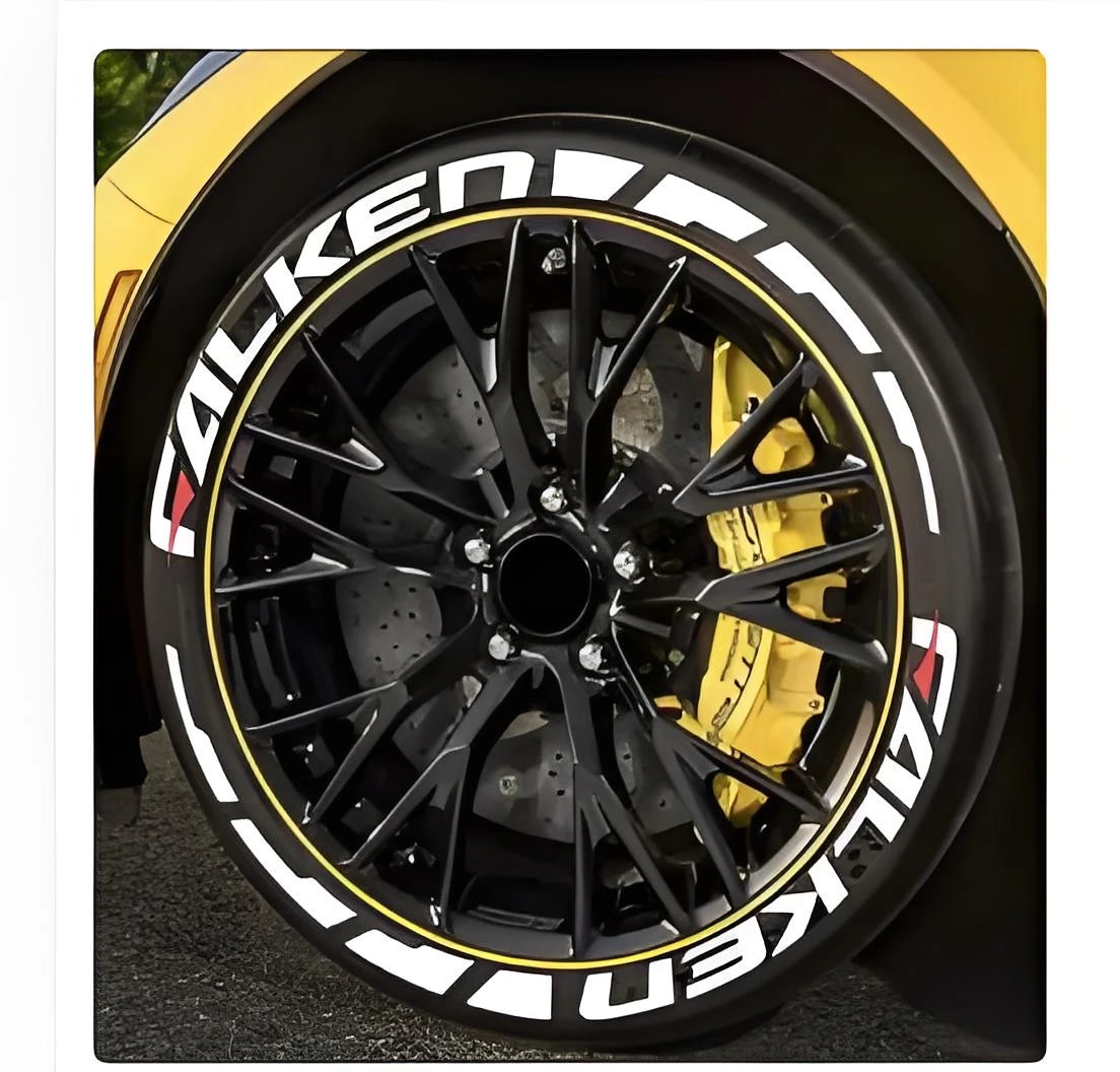 8 teile/los Auto Reifen Dekor Aufkleber Auto Tuning Universal 3D Permanent PVC Verbunden Aufkleber