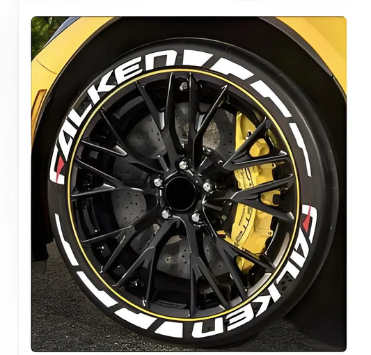 8 teile/los Auto Reifen Dekor Aufkleber Auto Tuning Universal 3D Permanent PVC Verbunden Aufkleber