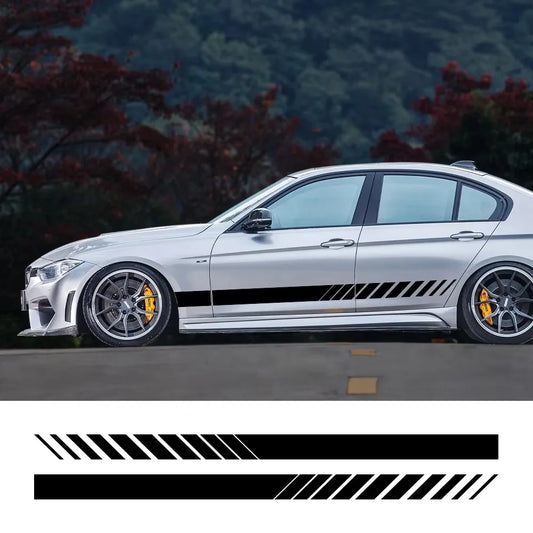 2Pcs Auto Seite Tür Aufkleber Auto Körper Trim Vinyl Film Aufkleber Für Audi BMW E39 E46 E91 Mercedes Benz citroen Acura VW Skoda Renault