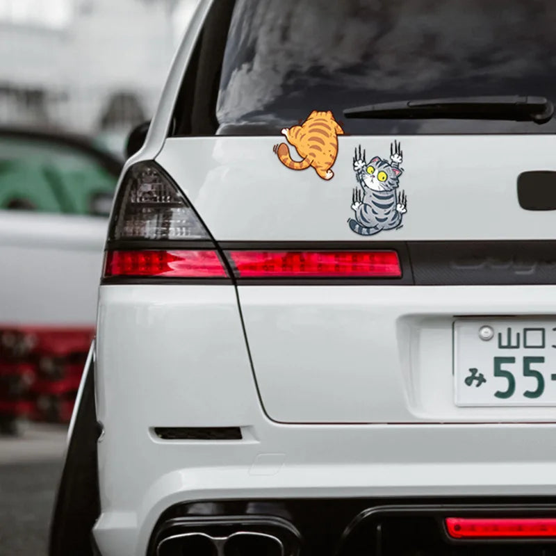 3 stücke Lustige Haustier Katze Auto Aufkleber Klettern Katzen Tier Styling Aufklebe