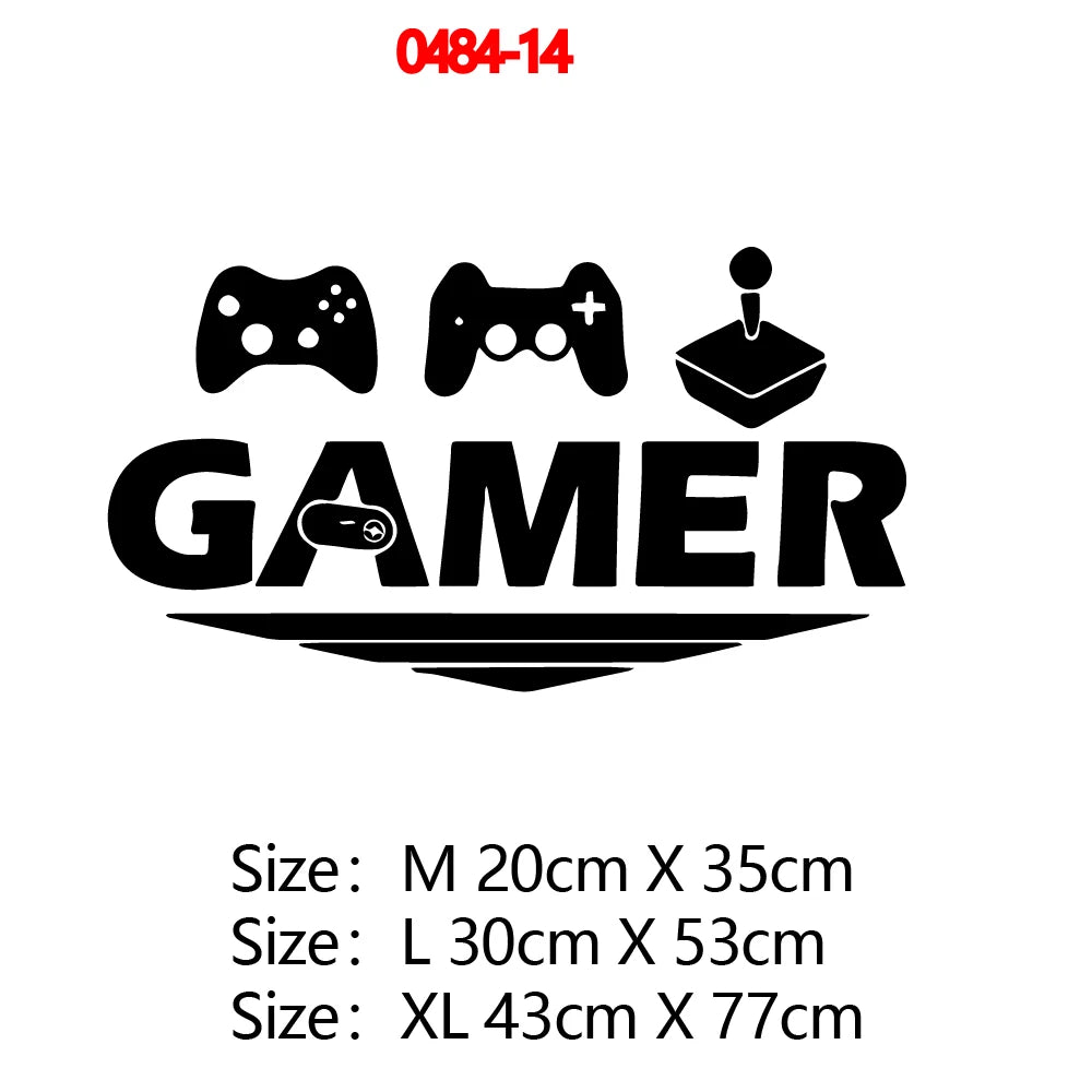 Erstellen Sie Gamer Wandaufkleber Vinyl Wandbild Tapete für Kinder Jungen Zimmer Dekoration Aufkleber Ps4 Gaming Poster Dekor Türaufkleber