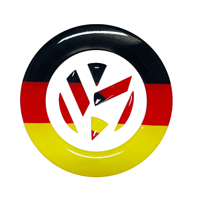 Für VW Golf 6 7 Polo 9N Passat B7 Tiguan Touran Magotan Lavida Scirocco Auto Lenkrad Trim Aufkleber Deutsche Flagge Stil Aufkleber