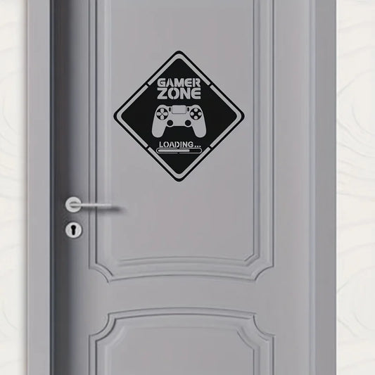 1 Stück Gamer Zone Tür Aufkleber Wand Vinyl Aufkleber, Controller Videospiel Kunst Aufkleber, für Wohnzimmer, Schlafzimmer, Heimdekoration