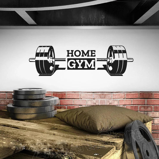 Home Gym Wandtattoo Fitness Wandaufkleber Langhanteltraining Fitness Vinyl Aufkleber Home Decor Wandbilder Abnehmbare große Größe A708