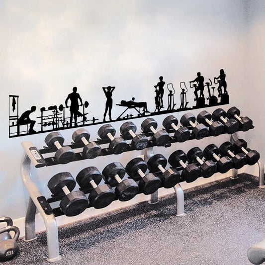 Großer Bodybuilding Gym Sport Wandaufkleber Athletic Interior Fitness Crossfit Training Wandtattoo Vinyl Home Decor