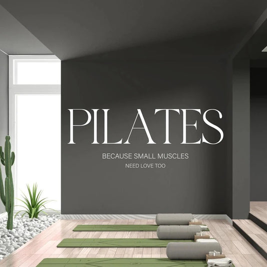 Pilates-Wandkunst, Fitness-Wandzitate, Pilates-Wandaufkleber, Vinyl-Buchstabe, Fitness-Motivation, Dekoration 4D38