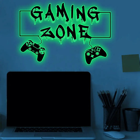 Cosmic Starry Sky Game Handle Gaming Zone Video Home Decor Leuchtender kreativer dekorativer, im Dunkeln leuchtender Wandaufkleber für das Wohnzimmer