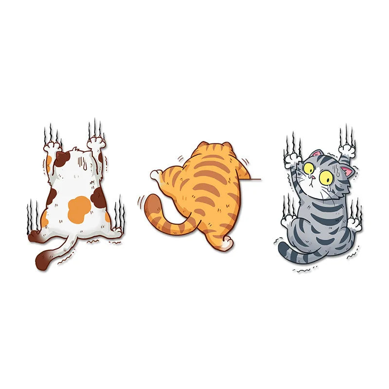 3 stücke Lustige Haustier Katze Auto Aufkleber Klettern Katzen Tier Styling Aufklebe