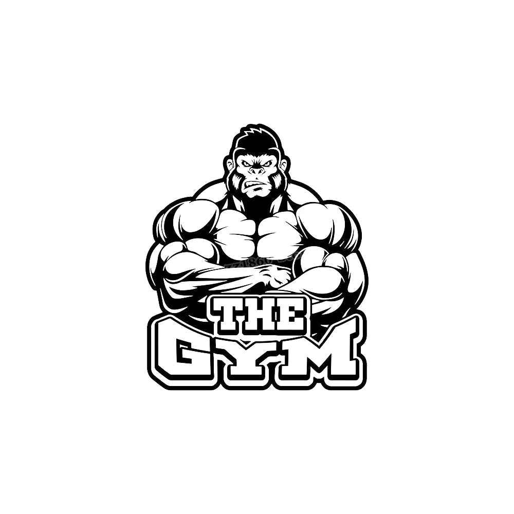 Gym Zeichen Vinyl Wandtattoo Gorilla Beast Mode Gym Zeichen Wandaufkleber Home Gym Wanddekoration Fitness Workout Aufkleber Poster M3100