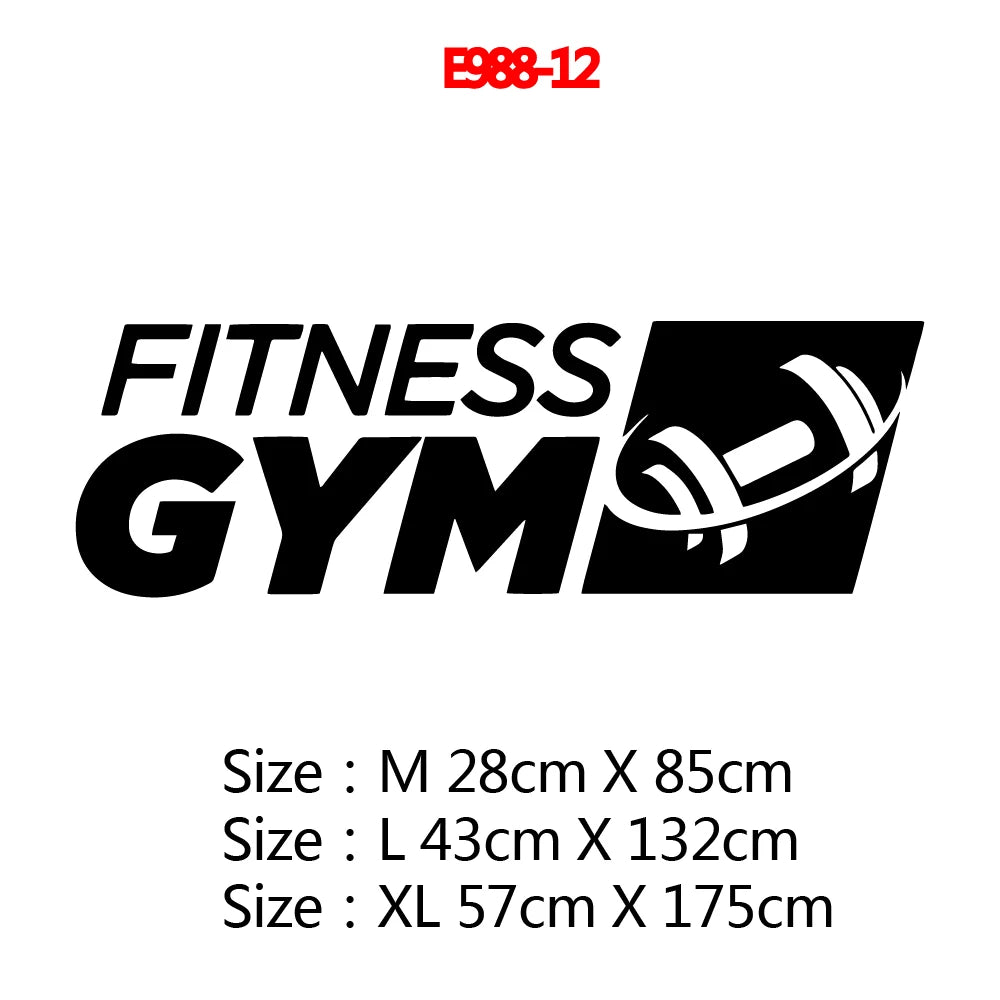 Große 73cmX104cm Fitness Zitat Vinyl Wand Aufkleber Für Studio Zimmer Decor Fitness Zimmer Aufkleber Motivieren Frse Vinyl Wand Abziehbilder