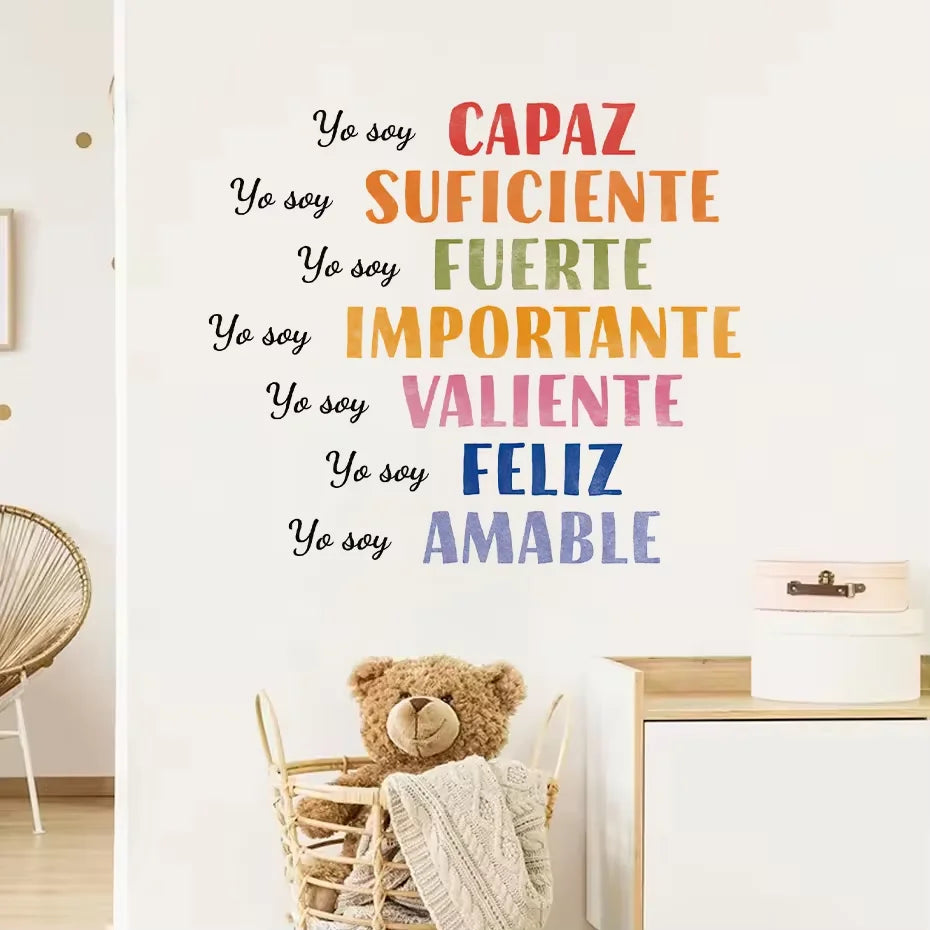 Spanische Dinge zum Erinnern, spanische Therapie, Büro-Dekoration, Wandaufkleber für Kinderzimmer, Schlafzimmer, Kinderzimmer, Heimdekoration, Wandaufkleber