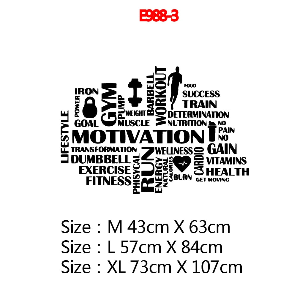 Große 73cmX104cm Fitness Zitat Vinyl Wand Aufkleber Für Studio Zimmer Decor Fitness Zimmer Aufkleber Motivieren Frse Vinyl Wand Abziehbilder