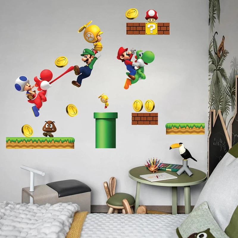 So Funny Cartoon Game Vinyl-Wandaufkleber für Heimdekoration, Kinderzimmer, Schlafzimmer, Super Boy Gamer, DIY-Puzzle, Gaming-Poster-Aufkleber