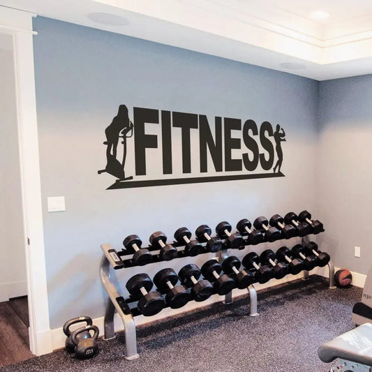 Moderne Fitness Club Gym Muskel Wandaufkleber Sport Bodybuilding Crossfit Langhantel Wandtattoo Vinyl Shop Dekor