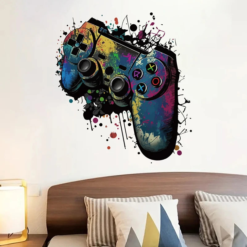 Coole E-Sport-Spielekonsole, 3D-Wandaufkleber