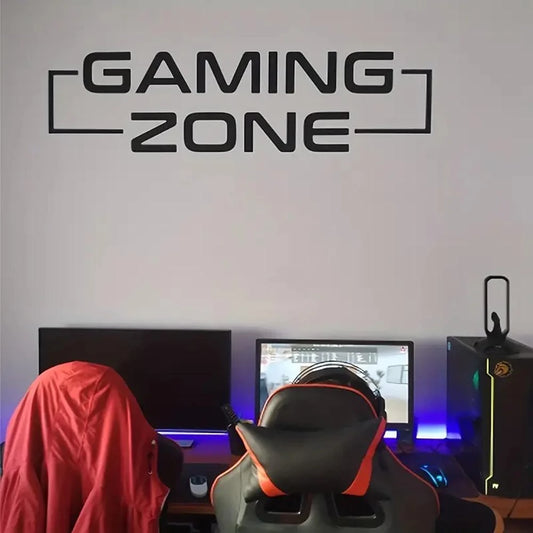 1 Stück schönes Gaming-Zonenmuster, wasserdichter Wandaufkleber, PVC-Wandkunst-Aufkleber, moderne Mode-Wandaufkleber für Spielzimmer und Schlafzimmer